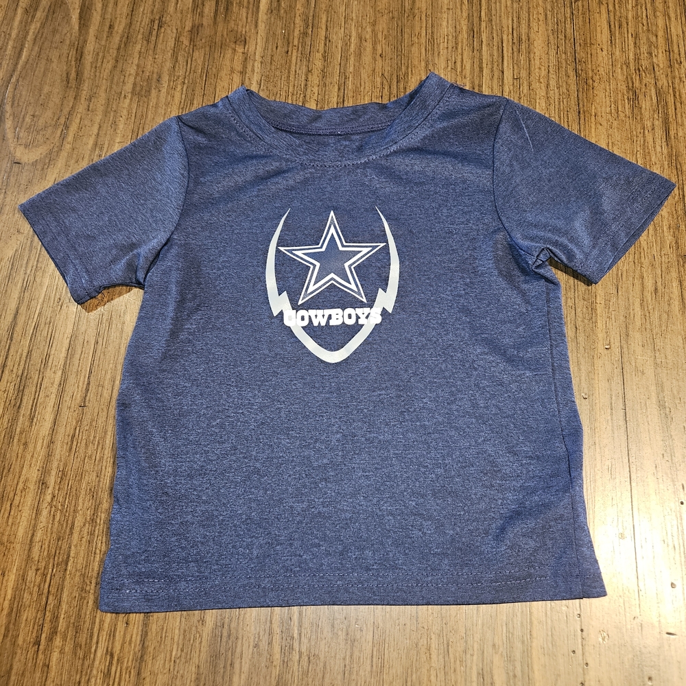 NFL Blue Kids Size 2T Polyester Tee with Cowboys Logo